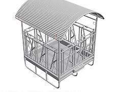 KMZ Raufe für Vieh M3/12 12- Standplätze mit Dach / Heuraufe